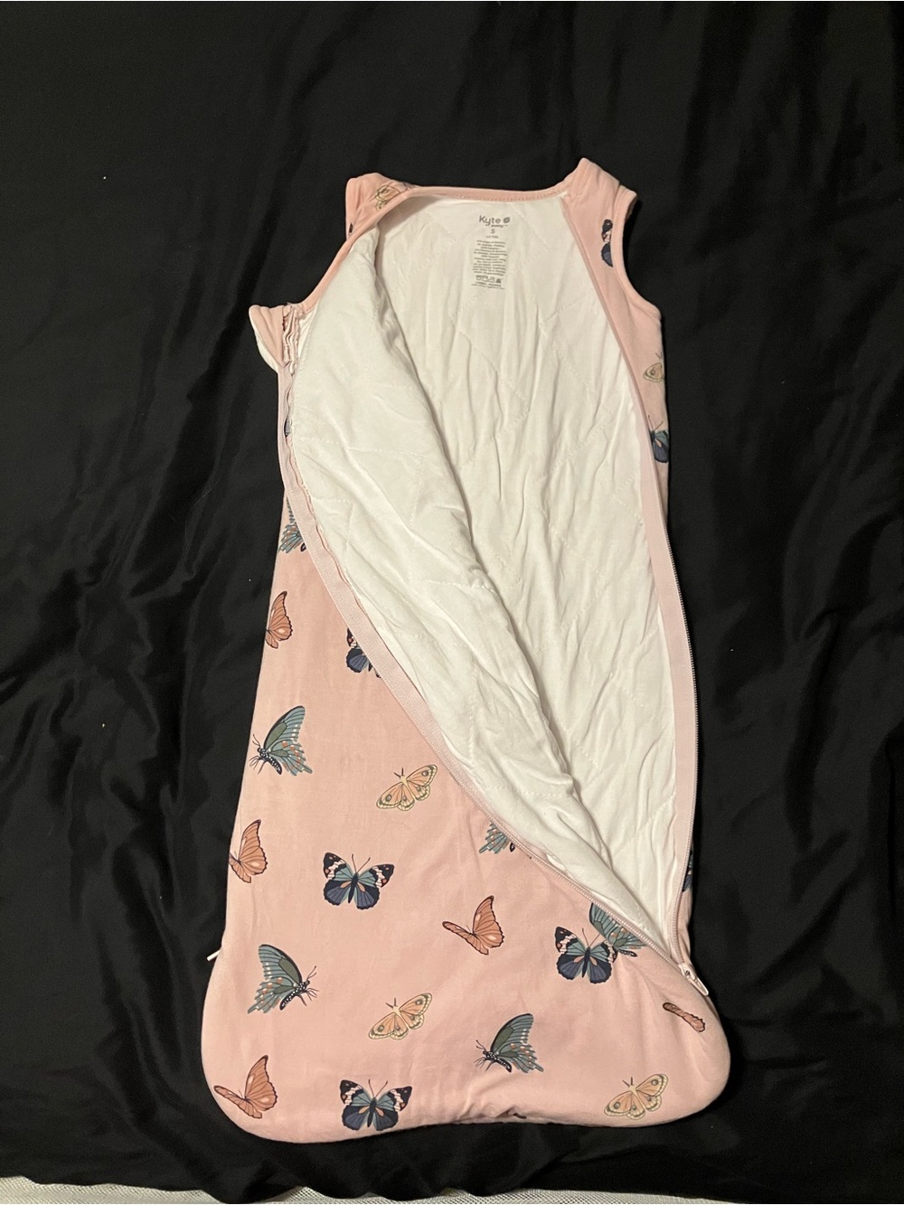Kyte Baby Sleeveless Pink Butterfly Sleep Sack - Picture 3 of 4